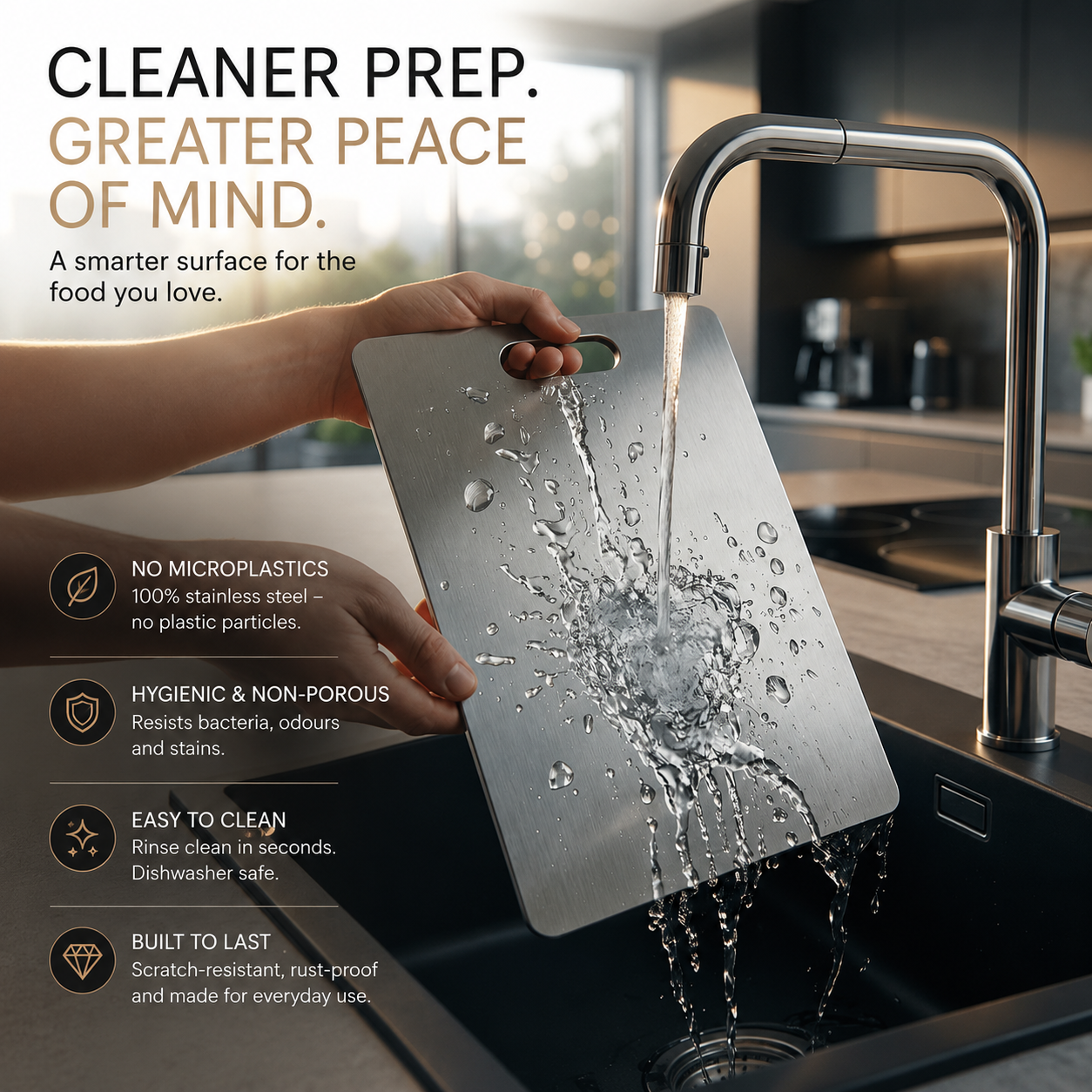Premium Stainless Steel Chopping Board